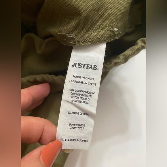 JustFab Utility Jacket With Faux Fur Collar Women’s size Large - Picture 10 of 16